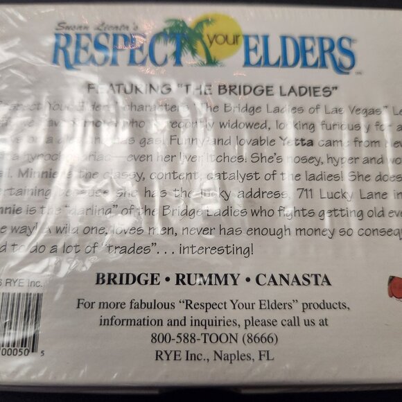 Respect Your Elders Bridge Ladies Double Card Deck Game Rummy Canasta - Picture 2 of 5